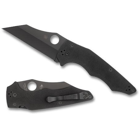 Spyderco 2024 Spyderco Yojumbo, G-10 Black, Plain Black Blade, Reveal 7 SPY-C253GPBBK